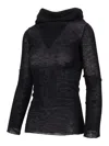 Ann Demeulemeester Tizziana Drop Shoulder Long Sleeve Knitted Top In Black