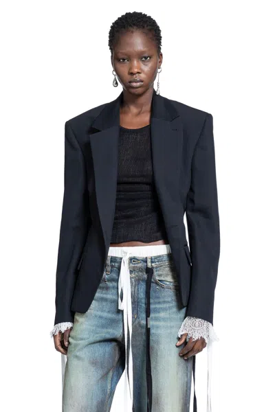 Ann Demeulemeester Top Corto A Canotta Mara In Black