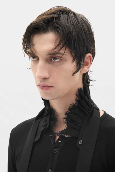 Ann Demeulemeester Tosten Lace Ruffled Collar In Multicolor