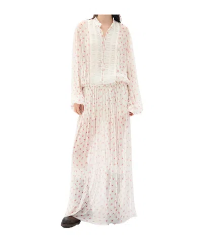 Ann Demeulemeester Tren High Comfort X-long Dress In White
