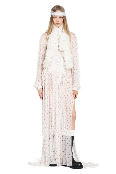 Ann Demeulemeester Tren X-long Dress In White