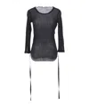 Ann Demeulemeester Trina Drawstring Crewneck T-shirt In Black