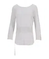Ann Demeulemeester Trina Three-quarter Sleeve Slim T-shirt With Draws