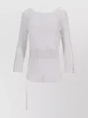 Ann Demeulemeester Trina Three-quarter Sleeve Slim T-shirt With Draws In White