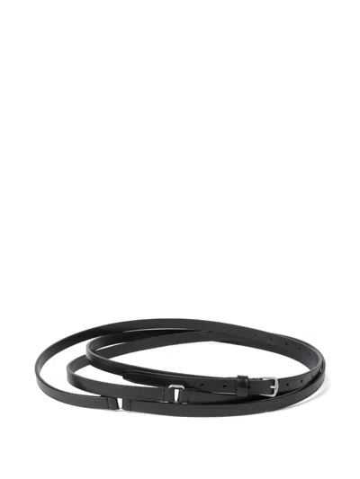 Ann Demeulemeester Triple-wrap Leather Belt In Black