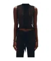 Ann Demeulemeester Hilju Turtleneck Crop Top In Black