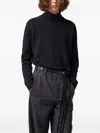 Ann Demeulemeester Turtleneck Knitted Sweater In Blue