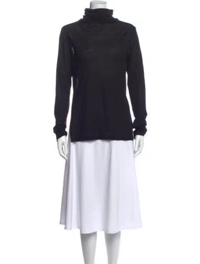 Pre-owned Ann Demeulemeester Turtleneck Long Sleeve Top In Black