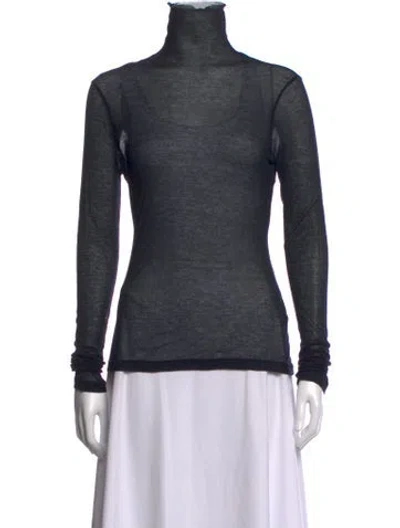 Pre-owned Ann Demeulemeester Turtleneck Long Sleeve Top In Black