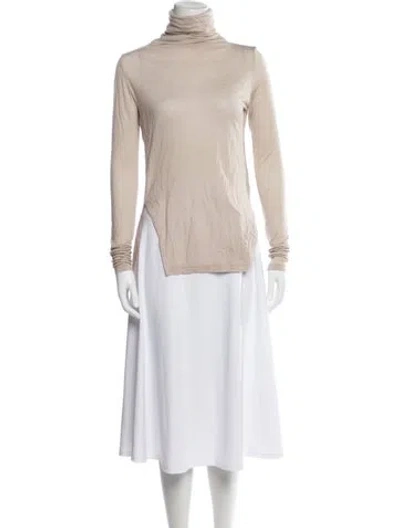 Pre-owned Ann Demeulemeester Turtleneck Long Sleeve Top In Neutral