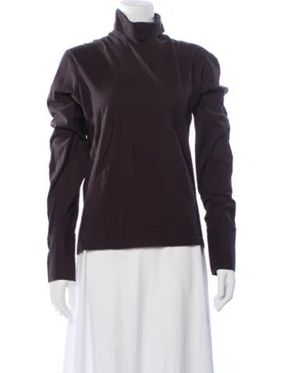 Pre-owned Ann Demeulemeester Turtleneck Sweater In Brown