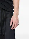 Ann Demeulemeester Twisted Silver Bracelet In Metallic