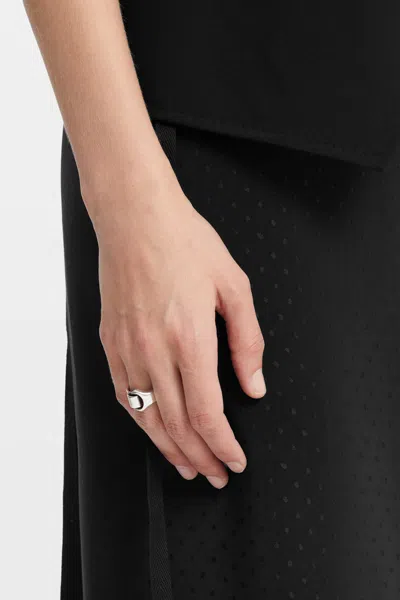 Ann Demeulemeester Une Link Ring In Metallic