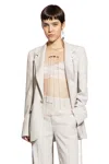 Ann Demeulemeester Abelina Bra In Washed Satin Silk And Tulle In Gray