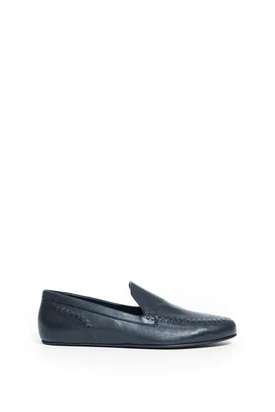 Ann Demeulemeester Urbi Leather Loafers In Blue