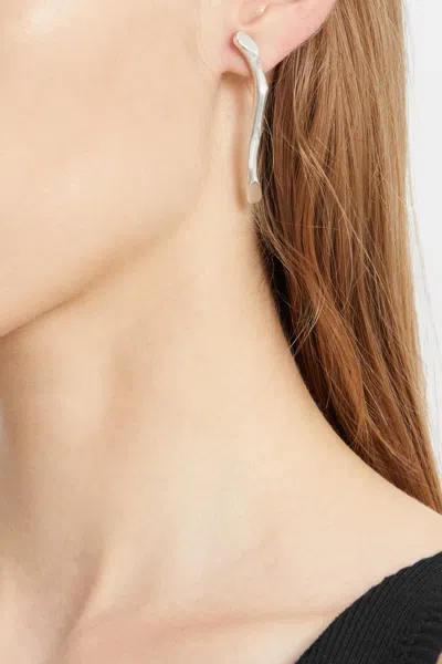 Ann Demeulemeester Usva Futuristic Fine Thorn Earrings In Silver