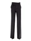 Ann Demeulemeester Regular Fit Trousers Asymmetric Waistband In Black