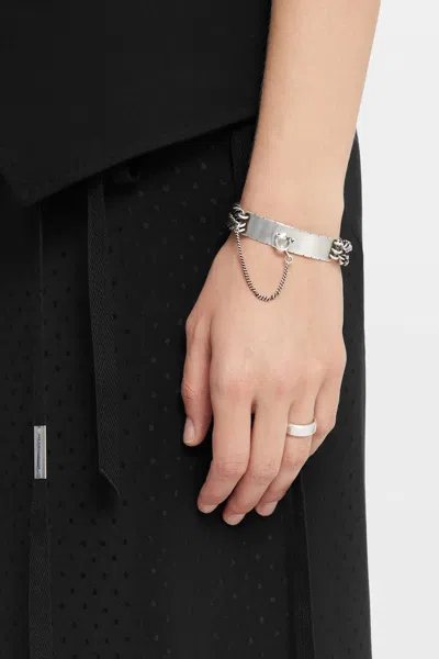 Ann Demeulemeester Vasti Minimalistic Squared Ring In Metallic