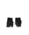 Ann Demeulemeester Vaya Cuffs With Frisee Feather In Black