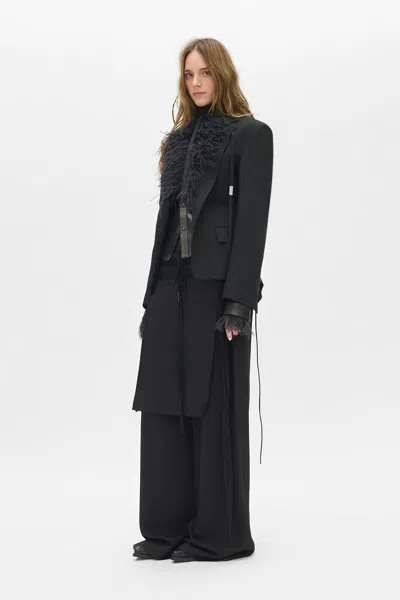 Ann Demeulemeester Vaya Cuffs With Frisee Feather In Multi