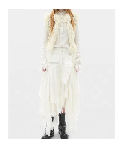 Ann Demeulemeester Vega Midi Skirt In White