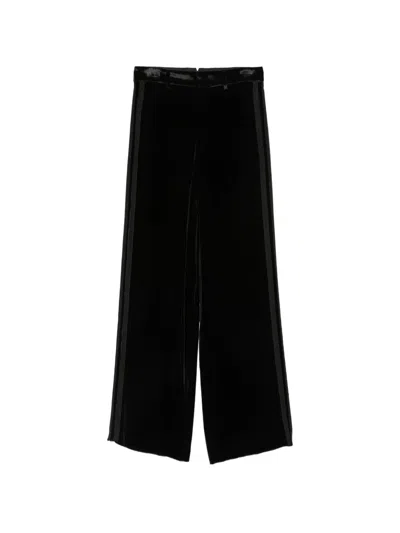 Ann Demeulemeester Velvet Trousers In Black