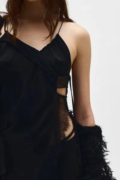 Ann Demeulemeester Vepa Ramage Jacquard Slip Top In Multicolor