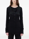 Ann Demeulemeester Vero Button-front Long-sleeve T-shirt In Black