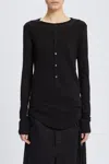 Ann Demeulemeester Vero Double Layer Serafino Top In Black
