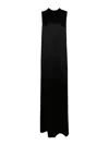 Ann Demeulemeester Black Leah Long Asymmetric Maxi Dress In Black