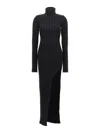 Ann Demeulemeester Cyntia Long Asymmetric High Neck Sweater In Black