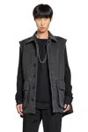 Ann Demeulemeester Vilken Sleeveless Cargo Overshirt In Gray