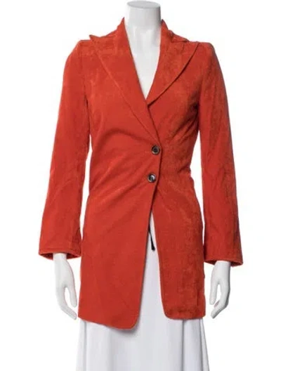 Pre-owned Ann Demeulemeester Vintage 1996 Coat In Orange