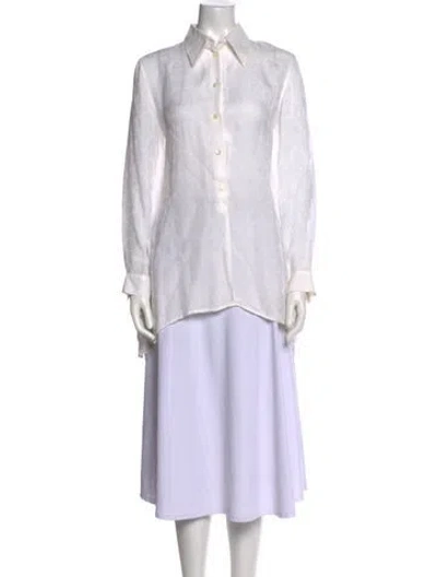 Pre-owned Ann Demeulemeester Vintage 2000's Button-up Top In White