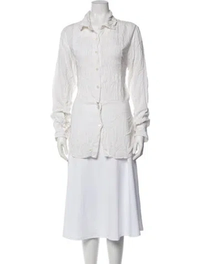 Pre-owned Ann Demeulemeester Vintage 2000's Button-up Top In White