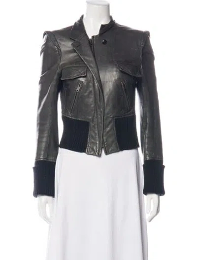 Pre-owned Ann Demeulemeester Vintage 2006 Biker Jacket In Grey