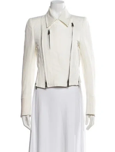 Pre-owned Ann Demeulemeester Vintage 2010's Biker Jacket In White