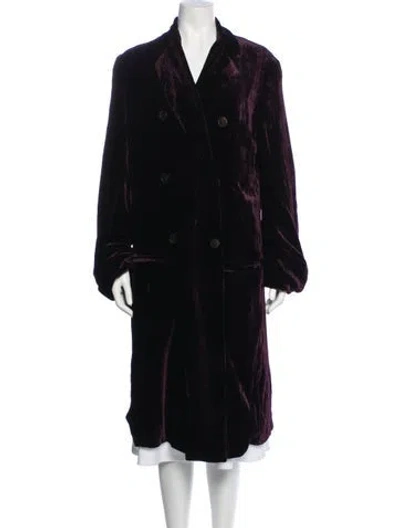 Pre-owned Ann Demeulemeester Vintage Faux Fur Coat In Blue