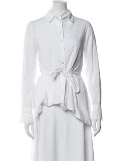 Pre-owned Ann Demeulemeester Vintage Late 1990's - Early 2000's Button-up Top In White