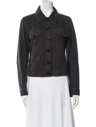 Pre-owned Ann Demeulemeester Vintage Late 1990's - Early 2000's Denim Jacket In Gray