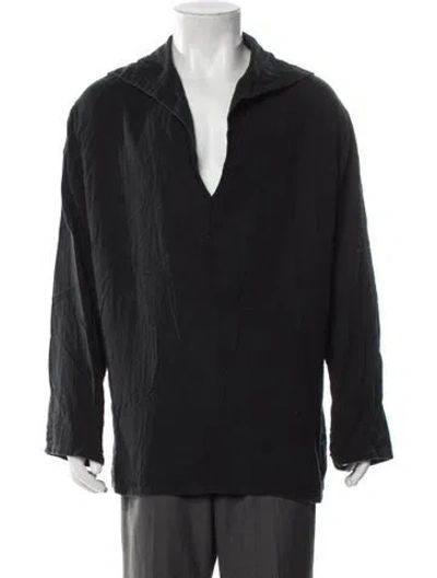 Pre-owned Ann Demeulemeester Vintage Late 2000's - Early 2010's Shirt In Blue