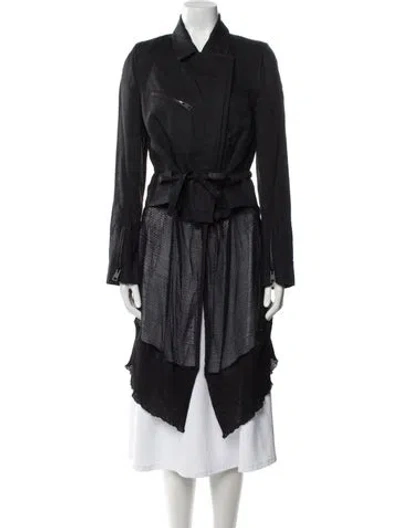 Pre-owned Ann Demeulemeester Vintage Late 2000's - Early 2010's Trench Coat In Black