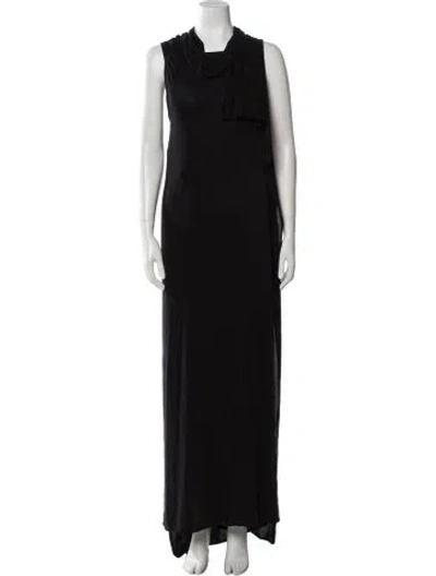 Pre-owned Ann Demeulemeester Vintage Long Dress In Black