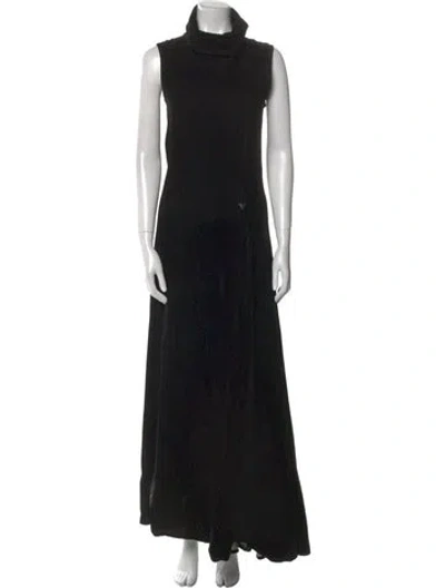 Pre-owned Ann Demeulemeester Vintage Long Dress In Black