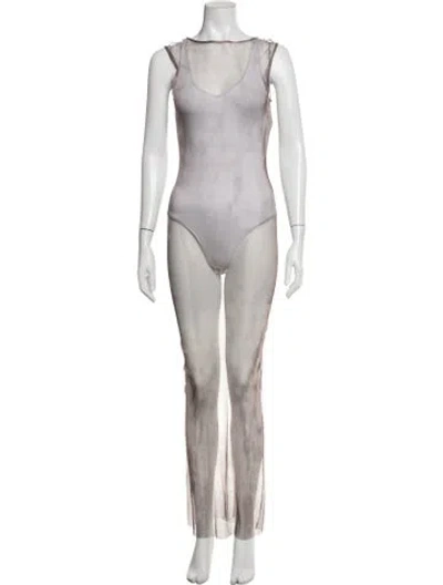 Pre-owned Ann Demeulemeester Vintage Long Dress In Grey