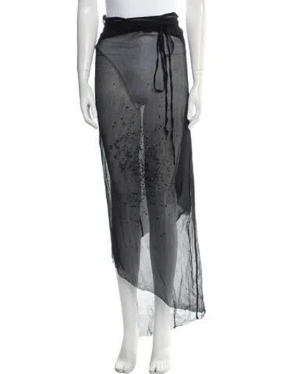 Pre-owned Ann Demeulemeester Vintage Long Skirt In Black