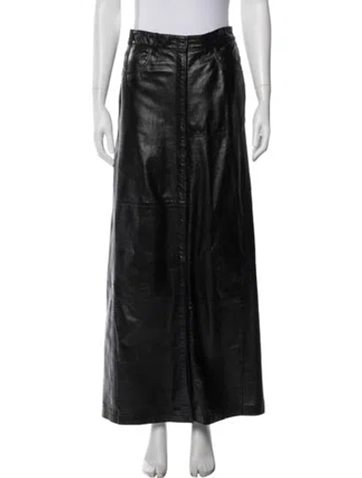 Pre-owned Ann Demeulemeester Vintage Long Skirt In Black