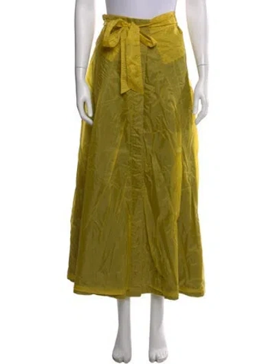 Pre-owned Ann Demeulemeester Vintage Long Skirt In Green