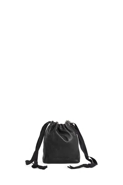 Ann Demeulemeester Vintage Lux Grained-áleather In Black
