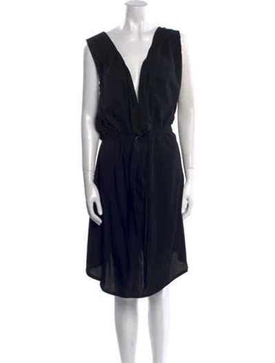 Pre-owned Ann Demeulemeester Vintage Midi Length Dress In Black